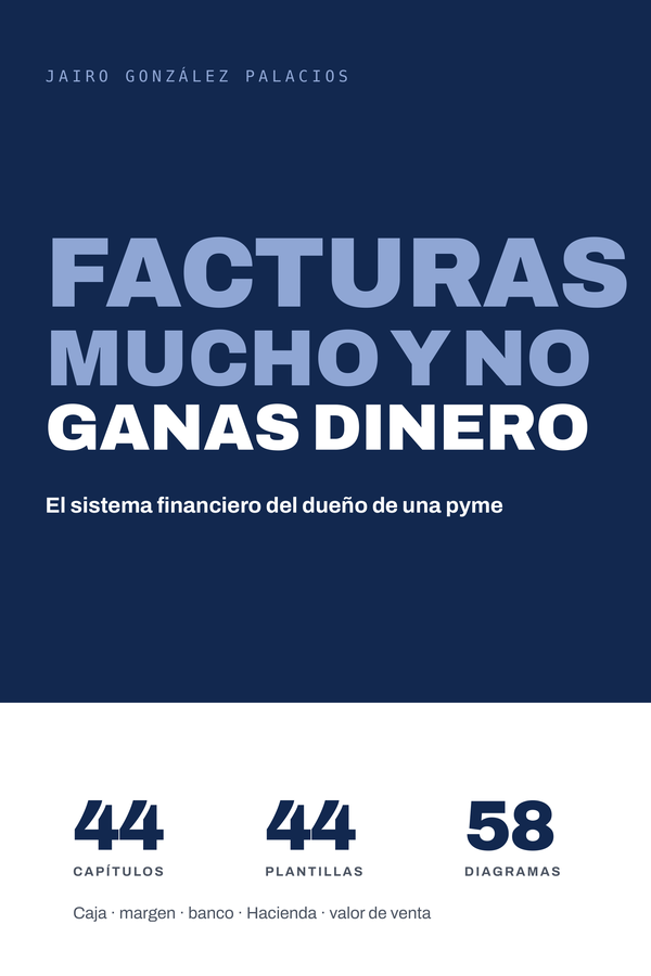 Portada de «Facturas mucho y no ganas dinero», de Jairo González Palacios